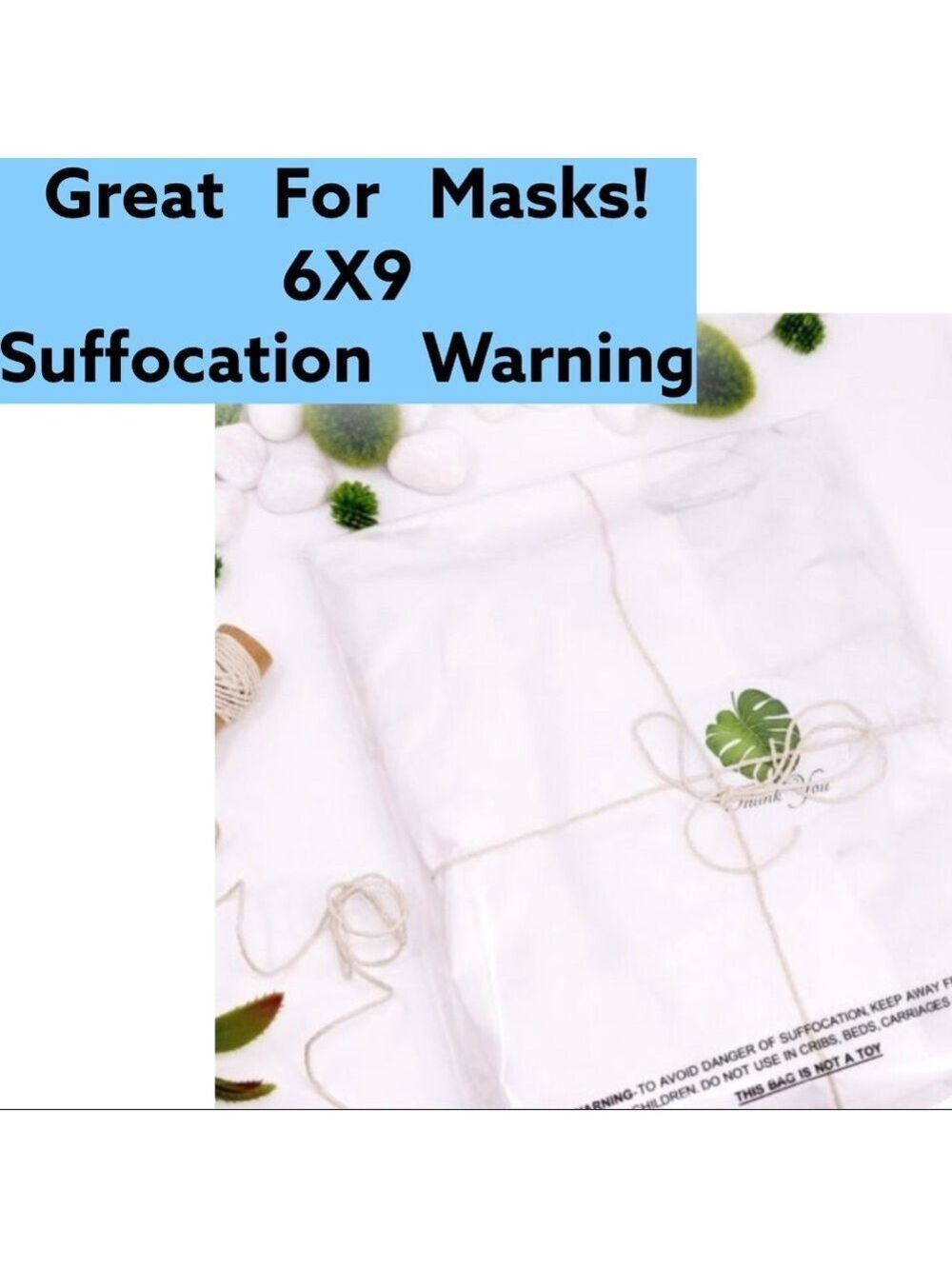 100 6X9 Clear Suffocation Warning Bags Home Office - Picture 2 of 2